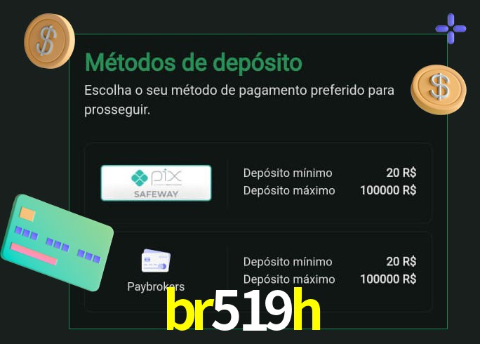 O cassino br519h oferece uma grande variedade de métodos de pagamento